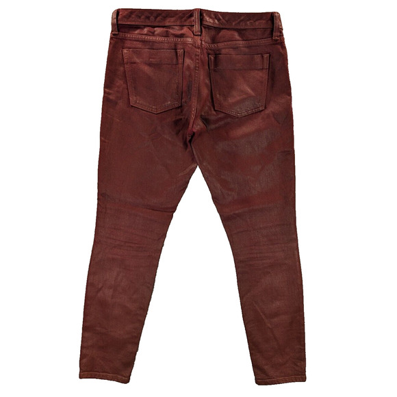 Banana Republic Skinny Jeans 28 Women's Mid-Rise Red Pants 29" Inseam Stretch - Picture 2 of 10